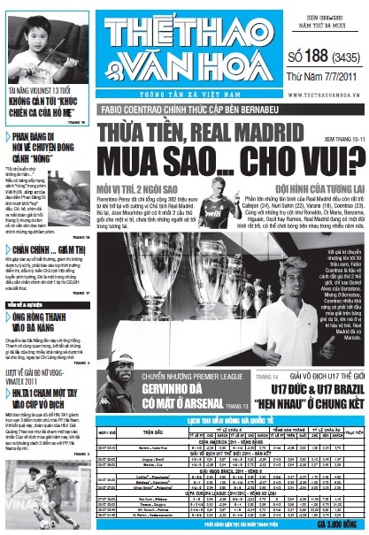 Đọc TT&VH ngày 7/7: Thừa tiền, Real Madrid mua sao... cho vui?