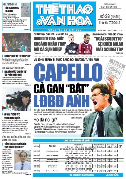 Đọc TT&VH ngày 7/2/2012: Capello cả gan 