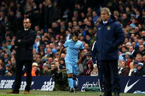 Chấn thương của Aguero là mất mát rất lớn với Man City