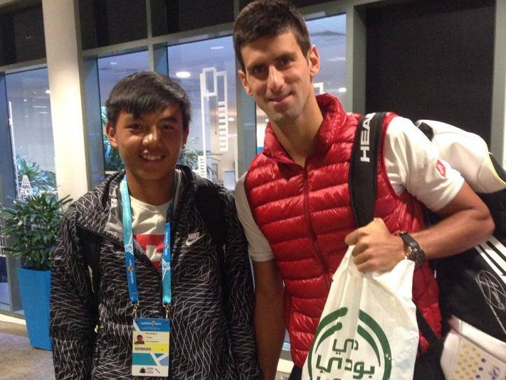 Australian Open 2015: Lý Hoàng Nam rạng rỡ bên thần tượng Djokovic