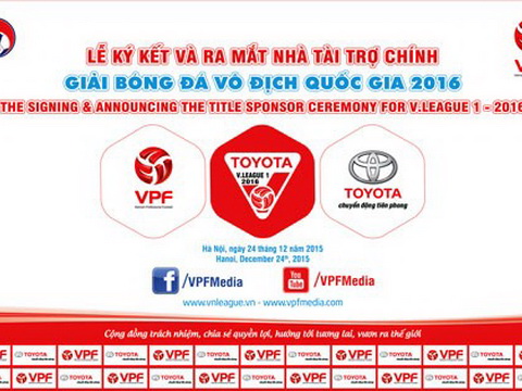 VPF Media truyền hình trực tiếp lễ ký kết nhà tài trợ chính giải VĐQG 2016