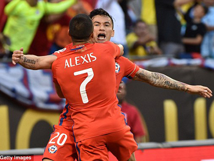 Hạ Colombia 2-0, Chile tái ngộ Argentina tại chung kết