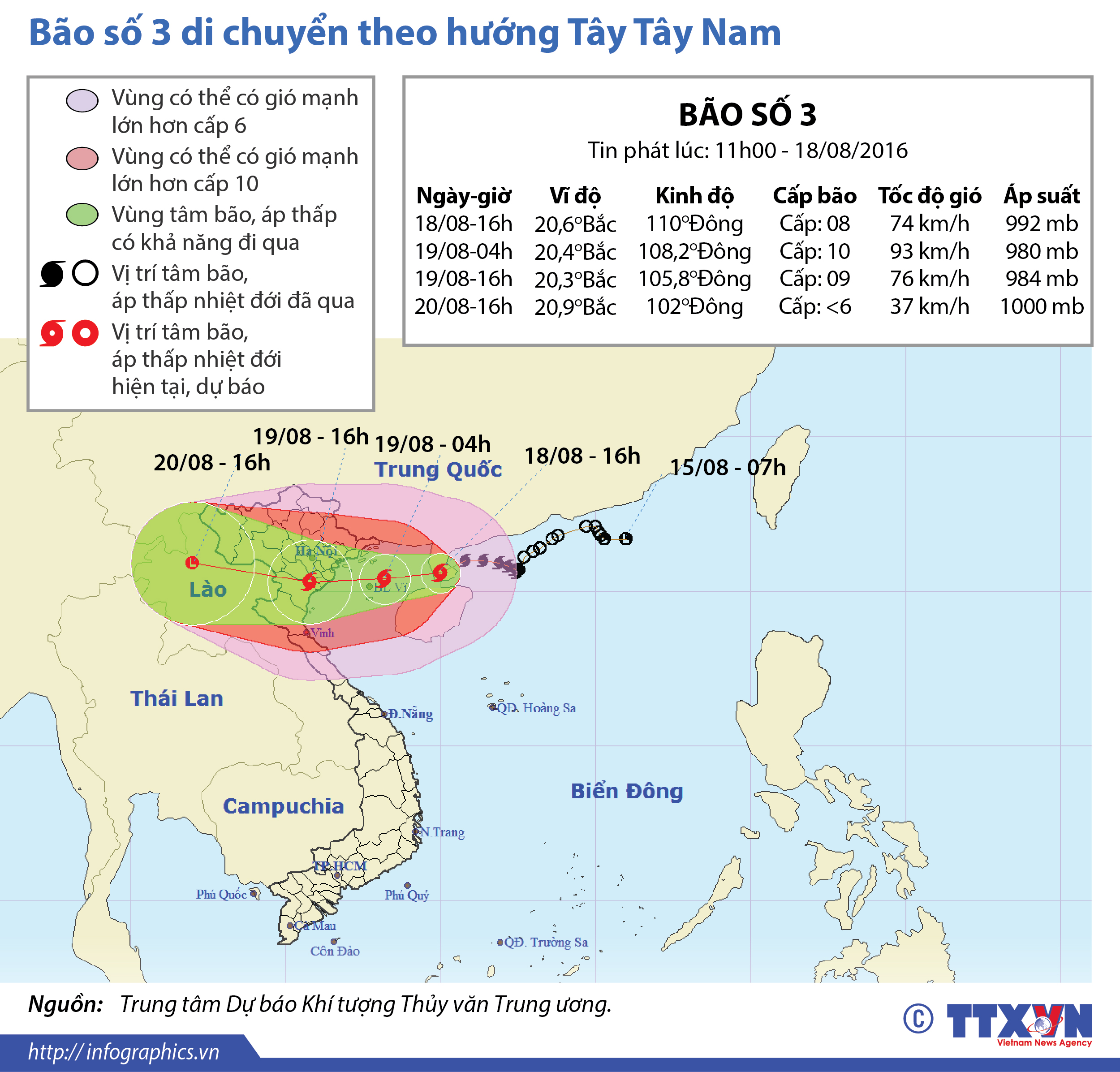 Đồ họa: Ngày mai, bão số 3 đi vào đất liền các tỉnh phía Đông Bắc Bộ và Thanh Hóa