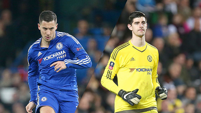 Chelsea khó giữ chân Hazard và Courtois trước sức hút từ Real Madrid