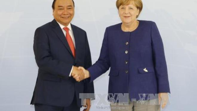 Thủ tướng Nguyễn Xuân Phúc hội đàm với Thủ tướng Đức Angela Merkel