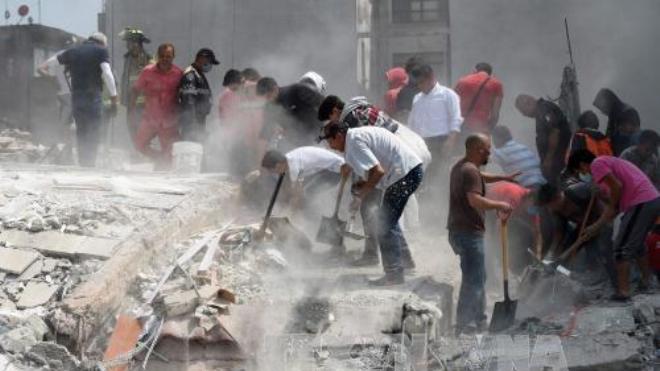 Động đất mạnh ở Mexico: Số người chết đã lên tới hơn 100 người