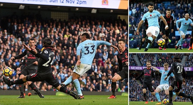 Man City 3-1 Arsenal: De Bruyne, Aguero và Jesus ghi bàn, 'Pháo thủ' thất thủ tại Etihad