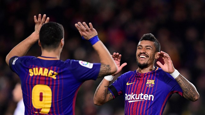 Video clip highlights bàn thắng Barca 4-0 Deportivo: Cú đúp của Suarez và Paulinho