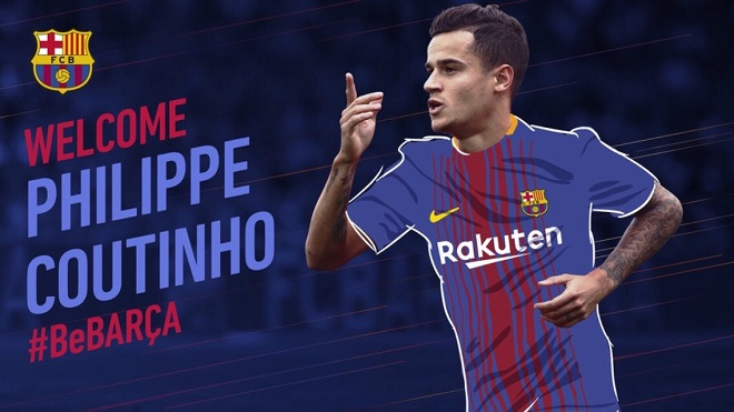 CẬP NHẬT tin sáng 7/1: Barca chiêu mộ thành công Coutinho. M.U cạnh tranh với CLB giàu nhất Trung Quốc