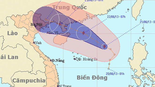 Diễn biến cơn bão số 2: Sáng 17/7, sẽ đổ bộ vào đất liền các tỉnh từ Thanh Hóa đến Hà Tĩnh