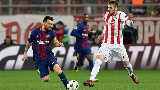 Video clip highlights trận Olympiacos 0-0 Barcelona