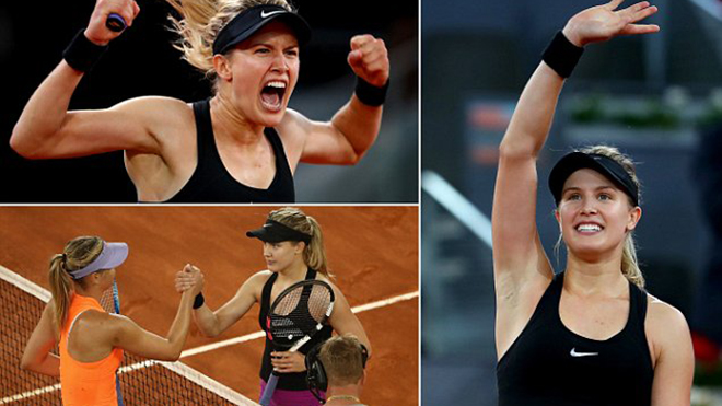 Đánh bại Sharapova, Bouchard tranh thủ 'đá xoáy' đối phương