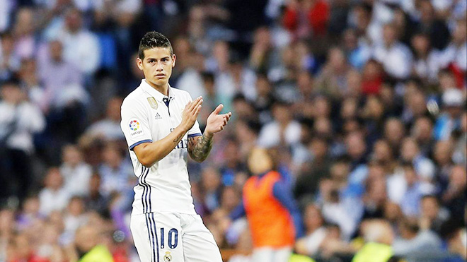 James Rodriguez nghẹn ngào chia tay Bernabeu, được Carrick chào mừng tới Manchester