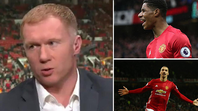 Paul Scholes: 'Đá trận lớn, Man United hãy chọn Rashford, đừng chọn Ibra'