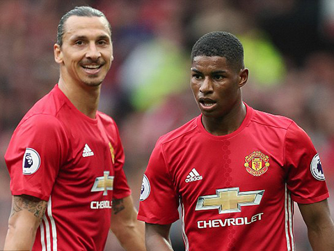 Ibrahimovic và Rashford là hai tiền đạo hiệu quả nhất mà Mourinho sở hữu