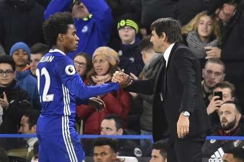 Willian không được trọng dụng dưới thời HLV Conte