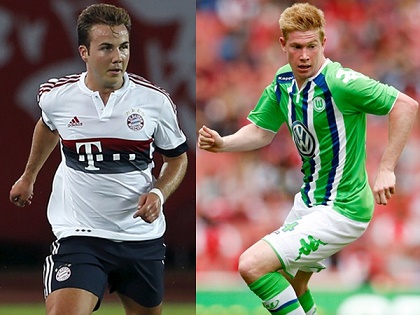 Wolfsburg từ chối đề nghị đổi Goetze lấy De Bruyne của Bayern