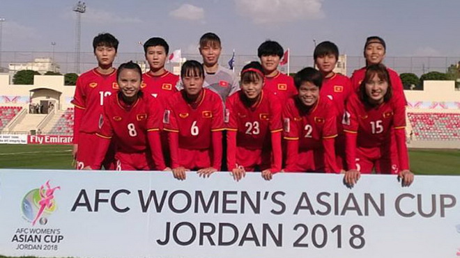 VCK nữ châu Á 2018: Tuyển nữ Việt Nam thua á quân thế giới 4 bàn trắng