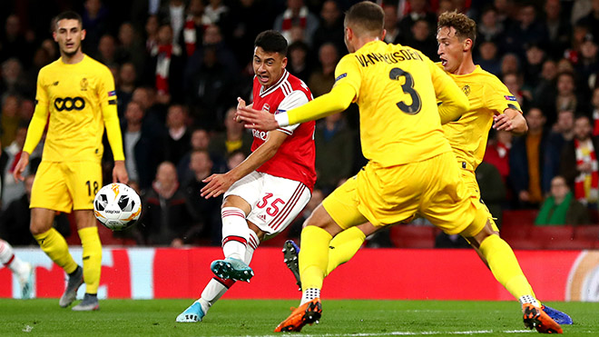 Ket qua bong da, Gabriel Martinelli, Arsenal 4-0 Standard Liege, video clip Arsenal 4-0 Standard Liege, kết quả cúp C2 châu Âu, kết quả MU 0-0 Alkmaar, cúp C2, Arsenal