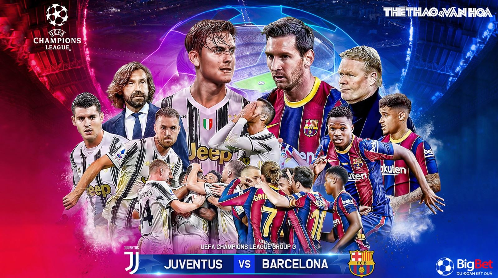 Soi kèo nhà cái Juventus vs Barcelona. Vòng bảng Cúp C1 châu Âu. Trực tiếp K+PM