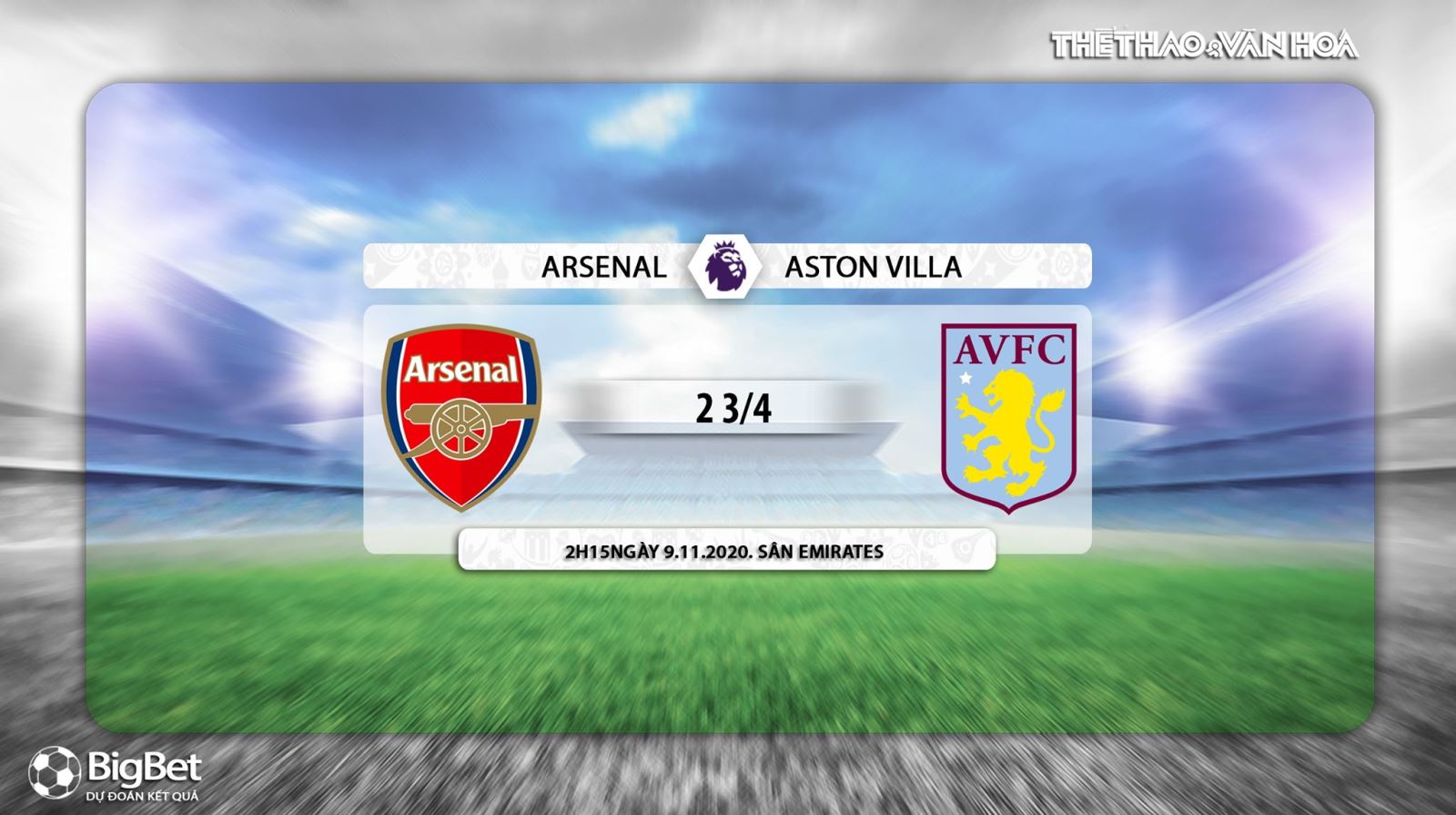 Keo nha cai, kèo nhà cái, Arsenal vs Aston Villa, K+, K+PM, Truc tiep bong da, Ngoại hạng Anh, Xem K+, trực tiếp bóng đá Anh, Soi kèo bóng đá, kèo Arsenal, xem bóng đá