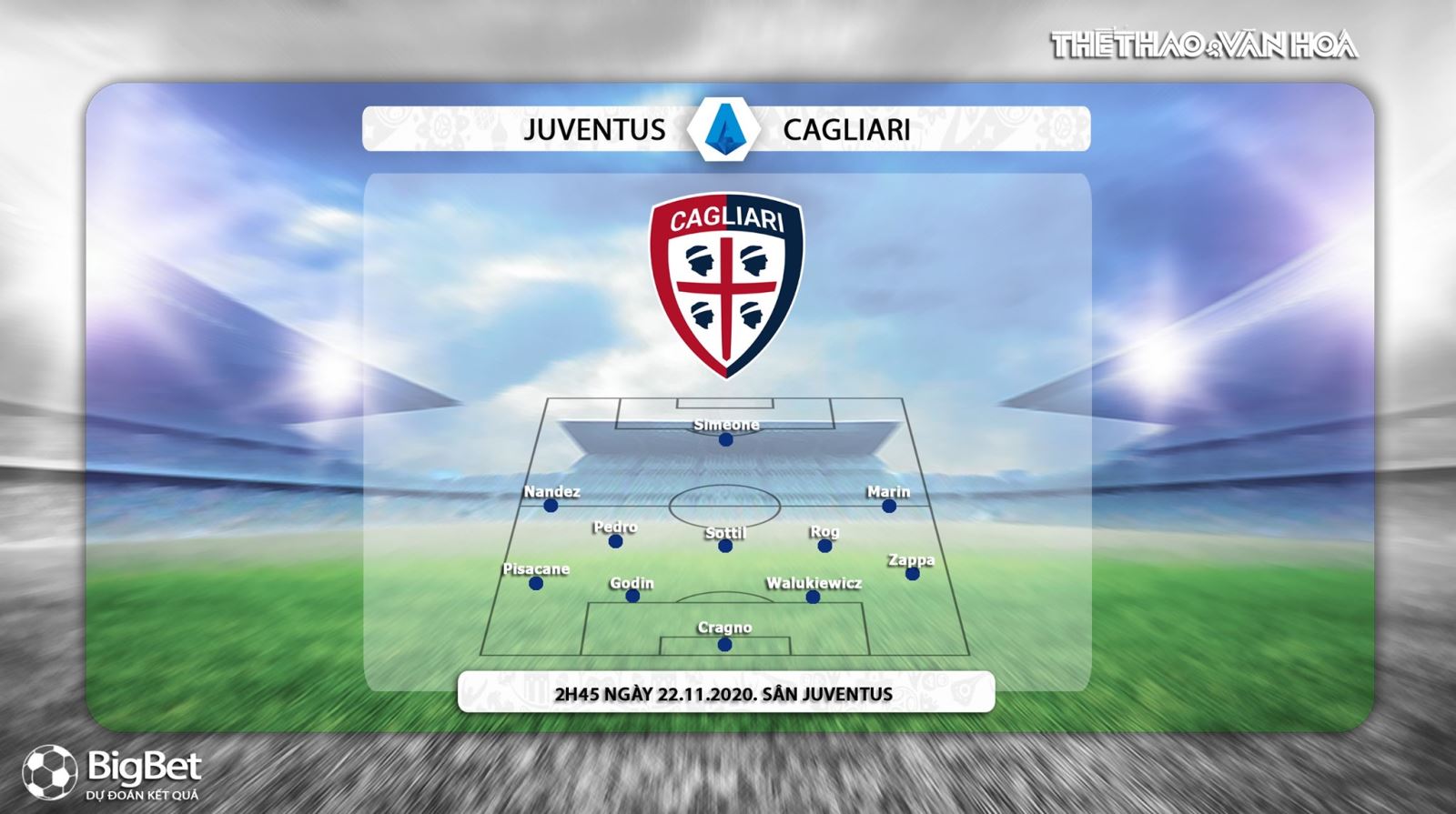 Keo nha cai, Kèo nhà cái, Juventus vs Cagliari, Vòng 8 Serie A, Trực tiếp Truyền hình FPT, trực tiếp bóng đá Ý, Serie A, xem trực tiếp Juventus đấu với Cagliari