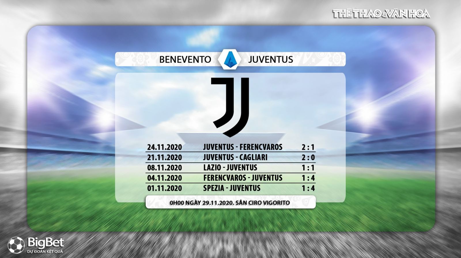 Keo nha cai, kèo nhà cái, Benevento vs Juventus, Vòng 9 Serie A, Trực tiếp FPT, Trực tiếp Serie A vòng 9, Soi kèo Juventus đấu với Benevento, Kèo Juventus, BXH Serie A