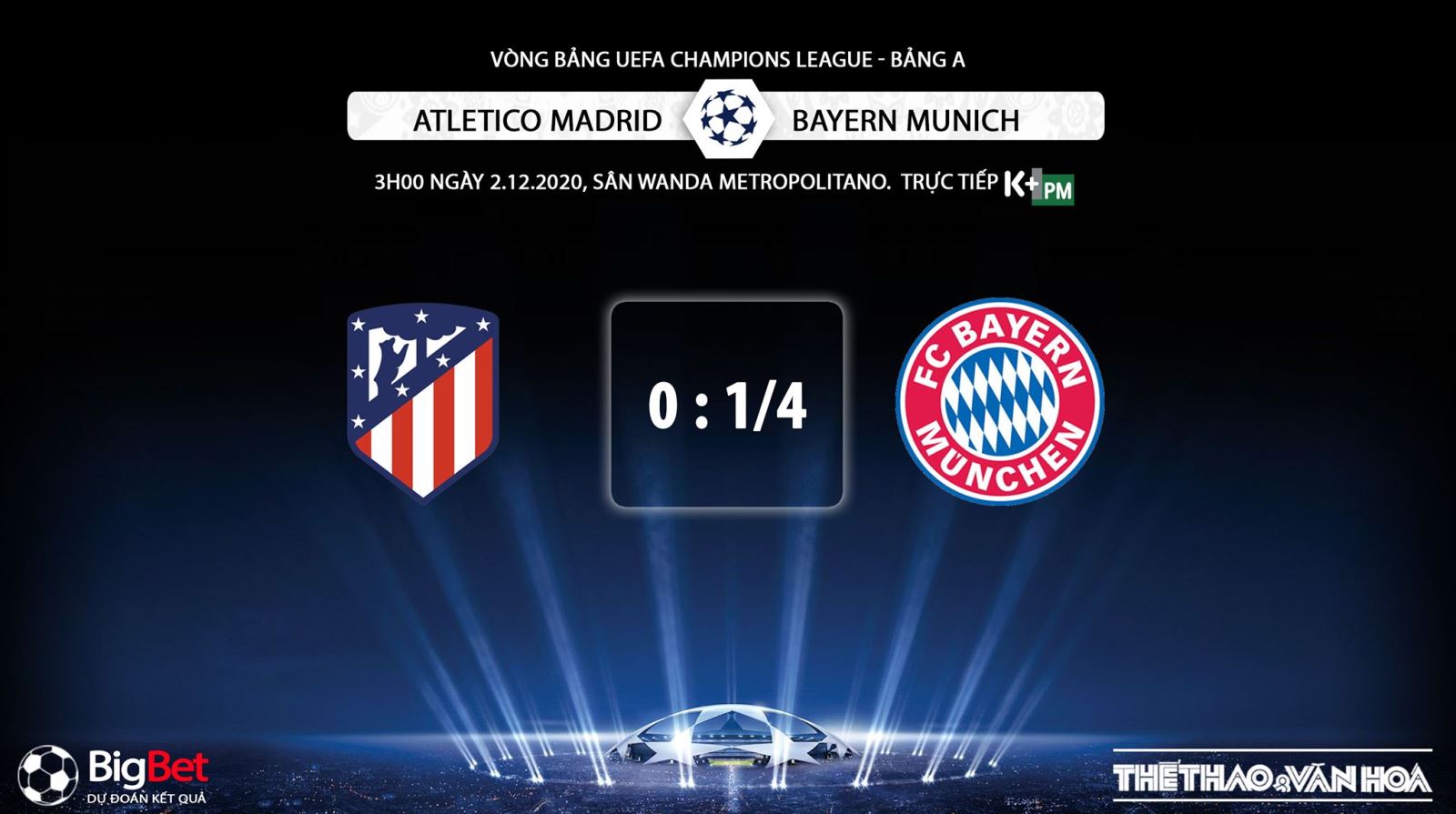 Keo nha cai, Kèo nhà cái, Atletico Madrid vs Bayern Munich, Trực tiếp bóng đá, Cúp C1 châu Âu, trực tiếp Atletico Madrid đấu với Bayern Munich, trực tiếp cúp C1