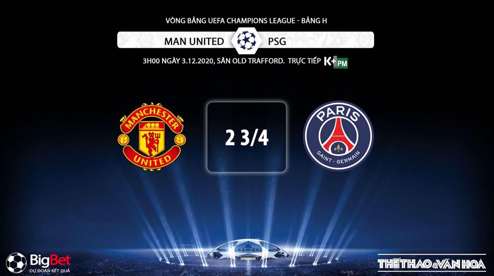 Keo nha cai, kèo nhà cái, K+PM, truc tiep bong da, trực tiếp MU đấu với PSG, trực tiếp bóng đá hôm nay, soi kèo MU đấu với PSG, kèo MU, keo bong da, truc tiep MU