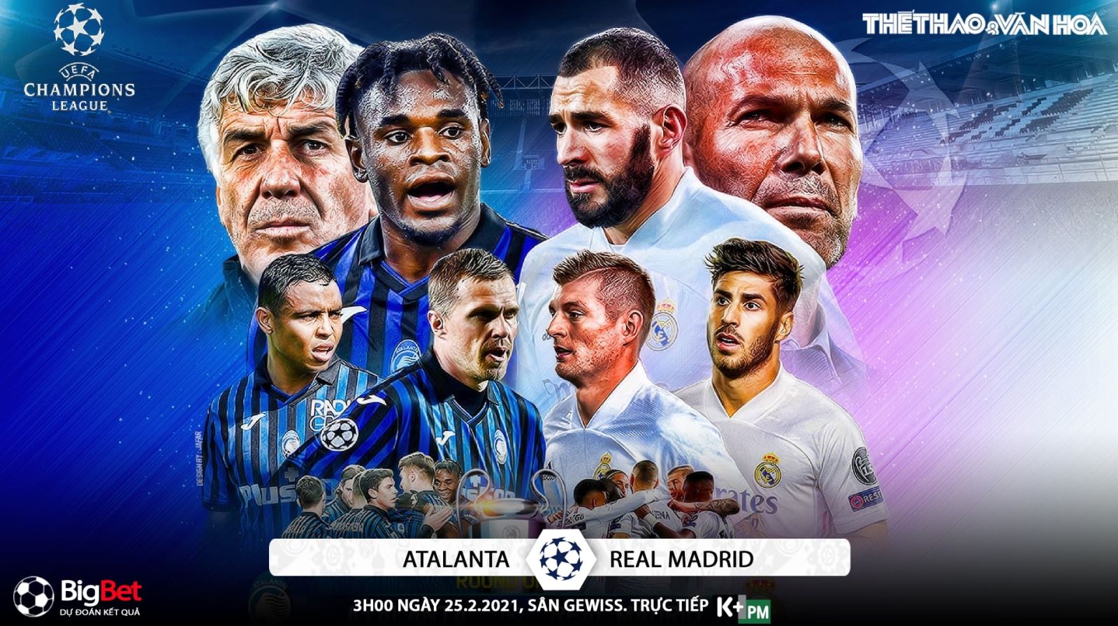 Soi kèo nhà cái Atalanta vs Real Madrid. Lượt đi vòng 1/8 Cúp C1 châu Âu