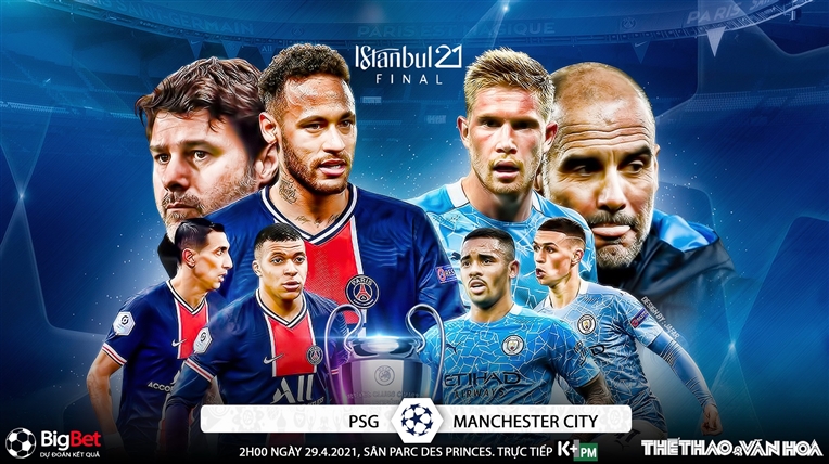 Soi kèo nhà cái PSG vs Man City. K+, K+PM trực tiếp Bán kết lượt đi Champions League