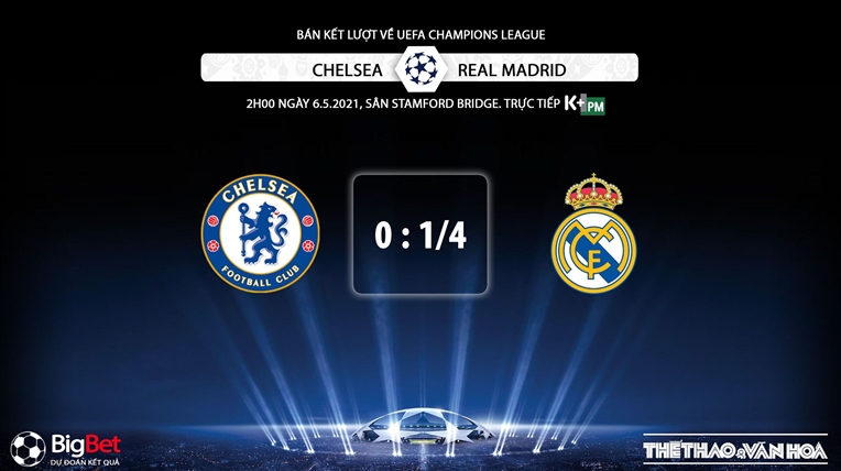 Keo nha cai, kèo nhà cái, Chelsea vs Real Madrid, K+, K+PM trực tiếp bóng đá Bán kết cúp C1, bán kết Champions League, kèo Chelsea, kèo Real Madrid, kèo bóng đá C1