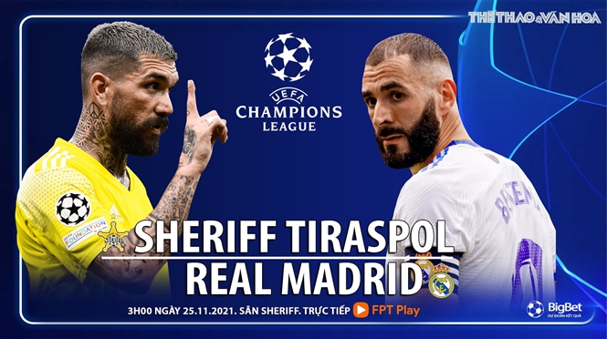 Soi kèo nhà cái Sheriff vs Real Madrid. Nhận định, dự đoán bóng đá Cúp C1 (3h00, 25/11)