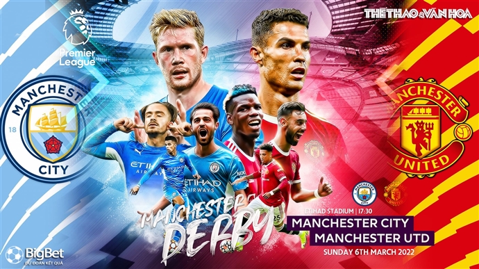 Soi kèo nhà cái Man City vs MU. Nhận định, dự đoán bóng đá Anh (23h30, 6/3)