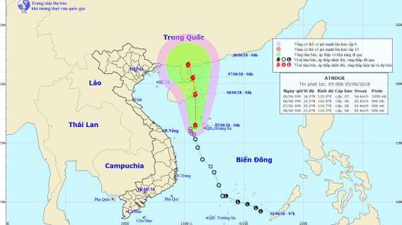 Tin mới nhất: Bão số 2 giật cấp 11, vùng biển Hoàng Sa mưa dông mạnh