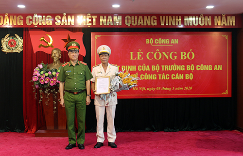 Bộ Công an trao quyết định bổ nhiệm tân Cục trưởng, Bộ công an bổ nhiệm, Thiếu tướng Nguyễn Duy Ngọc, Thứ trưởng Bộ Công an Thiếu tướng Nguyễn Duy Ngọc