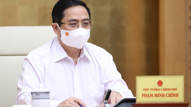 Thủ tướng Phạm Minh Chính: Phải đẩy lùi dịch Covid-19 tại Bắc Giang, Bắc Ninh