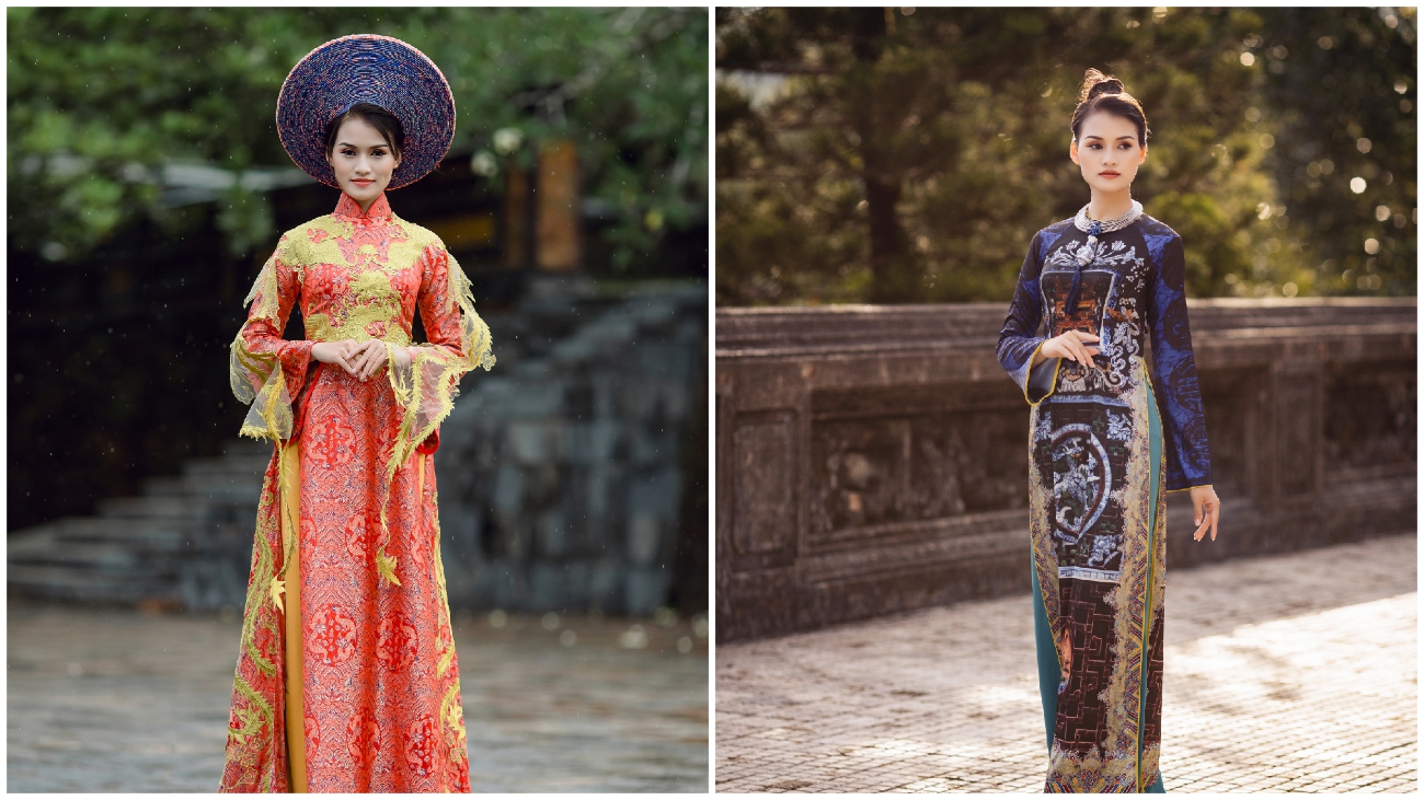 NTK Viết Bảo mang 200 mẫu áo dài trình diễn trên cầu ở Huế 