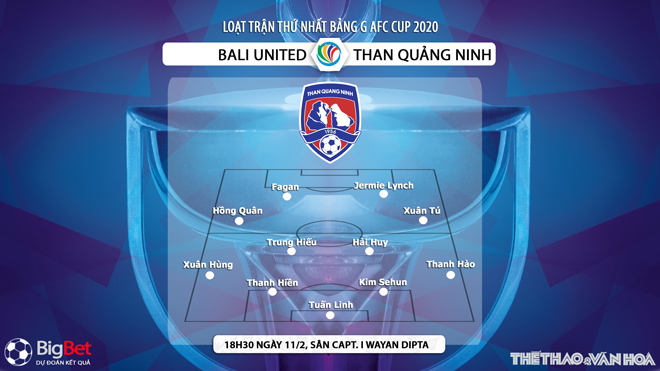 kèo nhà cái, keo nha cai, FOX Sport truc tiep bong da hôm nay, kèo bóng đá, Bali United vs Than Quảng Ninh, lịch thi đấu AFC Cup, bxh afc cup, kèo Bali United, kèo Than Quang Ninh, bong da