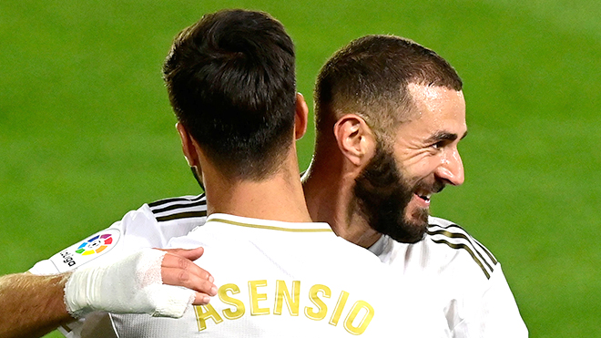 Bong da, Bóng đá tây Ban Nha, Hàng công Real Madrid, Real Madrid, tin tức bóng đá, Karim Benzema, Benzema, Hazard, Asensio, La Liga, cuộc đua vô địch, BXH La Liga, Barca