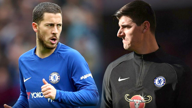 HLV Sarri sẽ đau đầu nếu Chelsea mất Hazard và Courtois