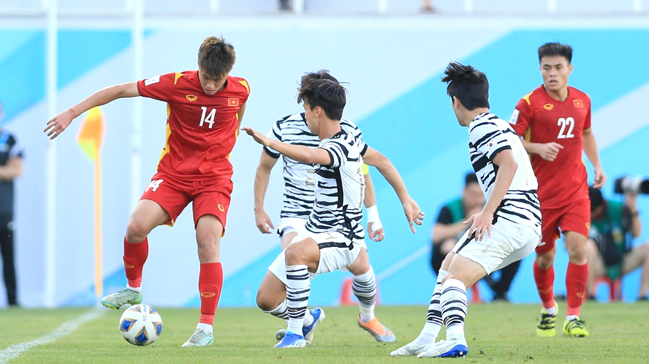 U23 Việt Nam 1-1 U23 Hàn Quốc, U23 Việt Nam, Tiến Long, Vũ Tiến Long, HLV Gong Oh Kuyn, vtv6, vtv5, trực tiếp bóng đá U23 châu Á, U23 Việt Nam vs U23 Malaysia, VFF