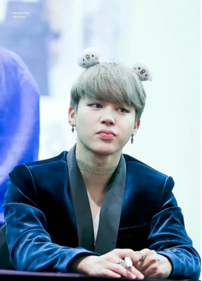 BTS, Bts, Jimin đeo bờm, jimin bts, Jimin cute, Rilakkuma, Jimin mochi, bts