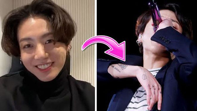 Jungkook BTS phản hồi bình luận của fan về những hình xăm trên cánh tay