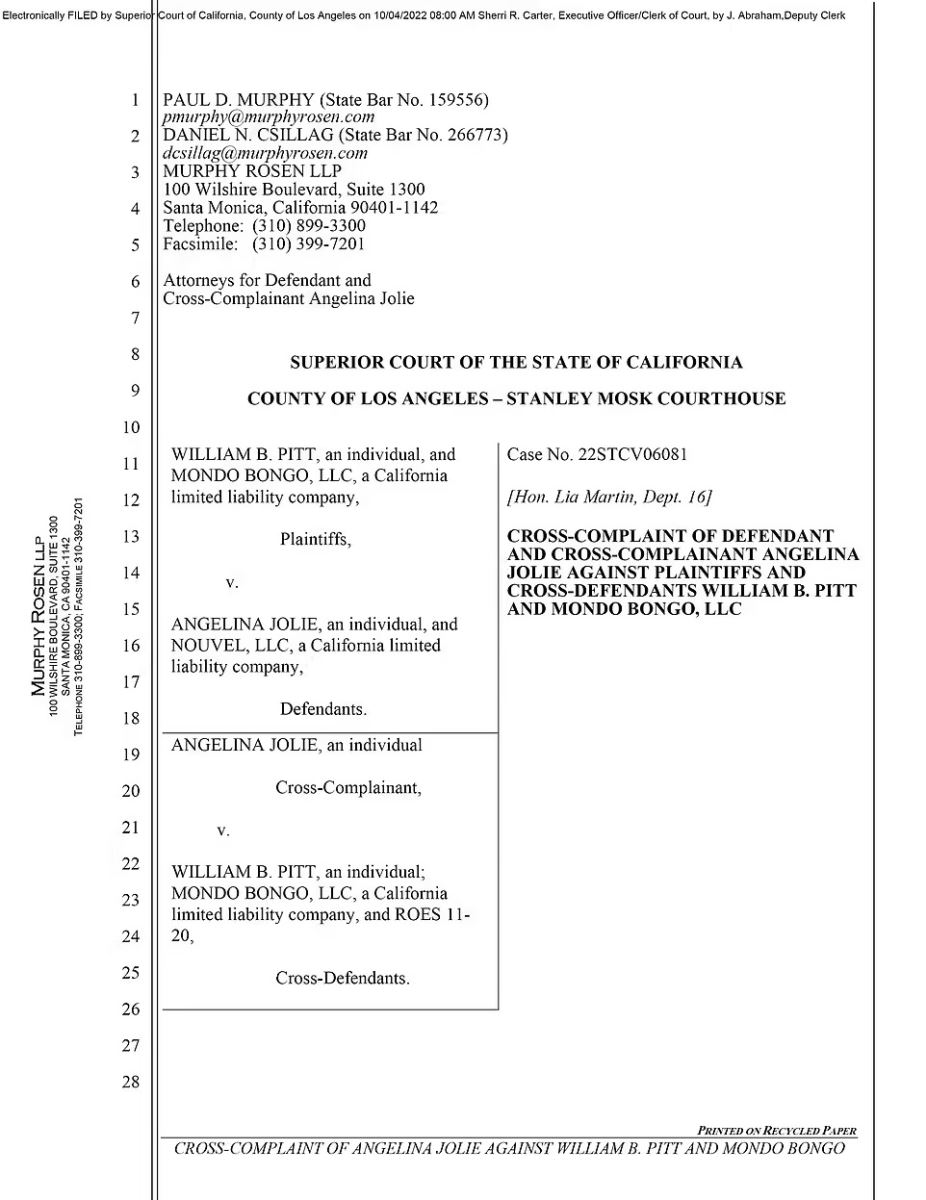 Brad Pitt, Angelina Jolie, Angelina Jolie tiếp tục đệ đơn tố chồng cũ