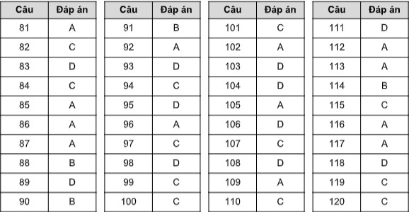 Đáp án Đề minh họa, Đáp án Đề thi minh họa, Đề thi minh họa, Đề minh họa, Đáp án Đề thi minh họa 2020, Đáp án Đề minh họa 2020, đáp án đề minh họa, đáp án đề thi minh họa