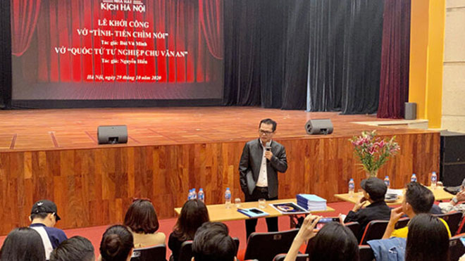  Nhà hát Kịch Hà Nội dựng 2 vở mới 'Tình – Tiền chìm nổi' và 'Quốc tử tư nghiệp Chu Văn An'