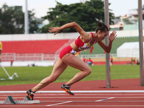 Vận động viên Quách Thị Lan là hy vọng của điền kinh Việt Nam ở ASIAD 2018. Ảnh: LG