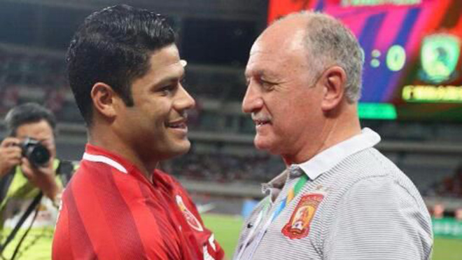 Hulk và Scolari - những tên tuổi lớn của bóng đá thế giới có mặt ở Chinese Super League. Ảnh: Sohu