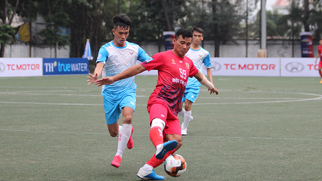 Cựu tiền đạo U23 Việt Nam Nguyễn Tuấn Anh trong màu áo Quốc An Quốc Michel. Ảnh: AD